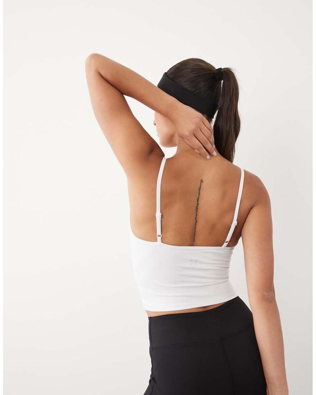 4505 White Soft Touch Yoga Cami With Adjustable Straps