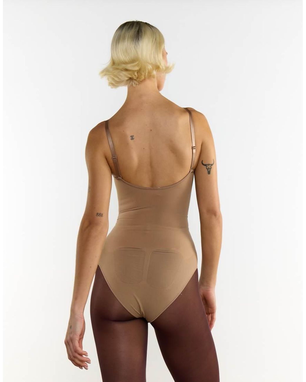 agon® Natural V Neck Bodysuit