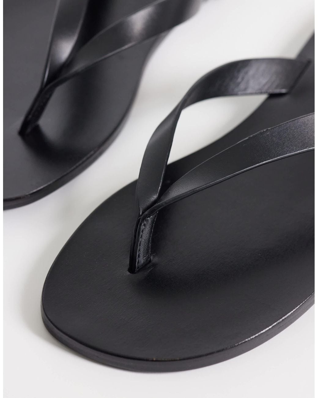 Mango Blue 100% Leather Flip Flops