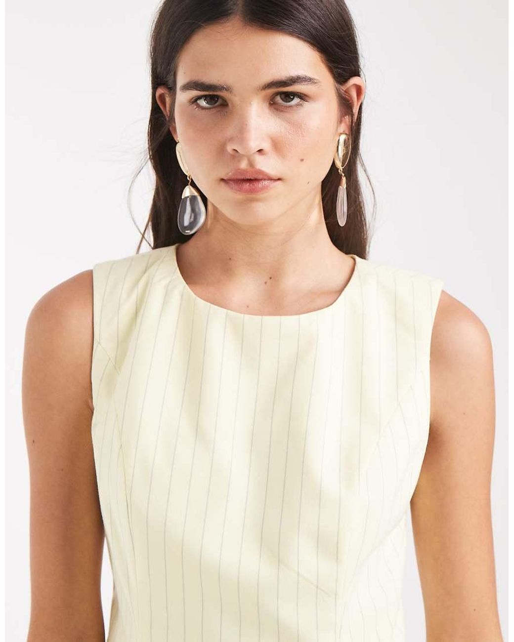 Object White Sleeveless Peplum Top Co-ord