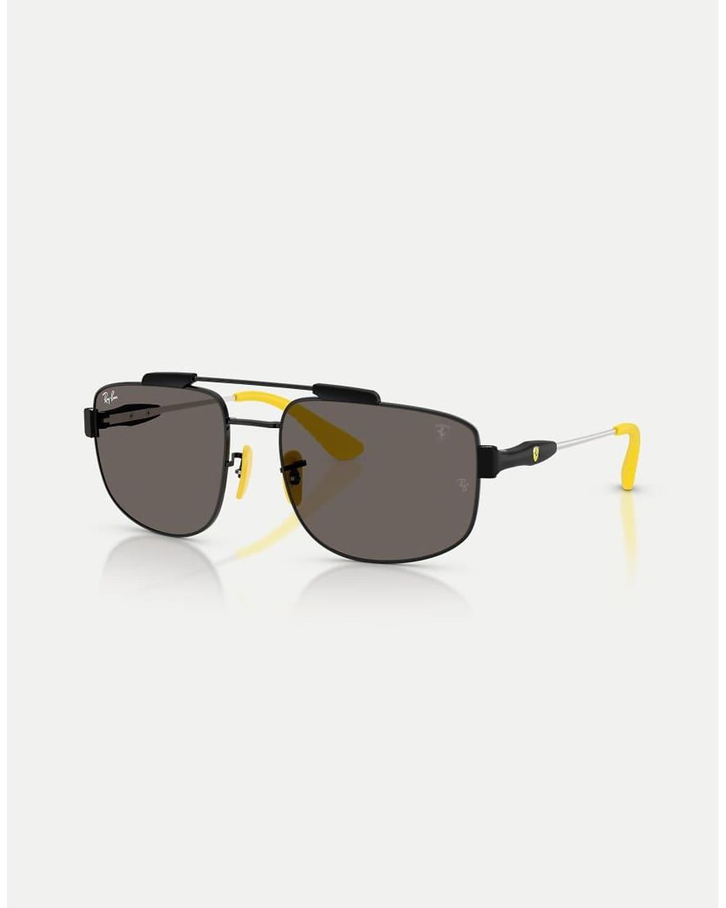 Ray-Ban Black Rb3789M Scuderia Ferrari Collection Square Sunglasses With Lens