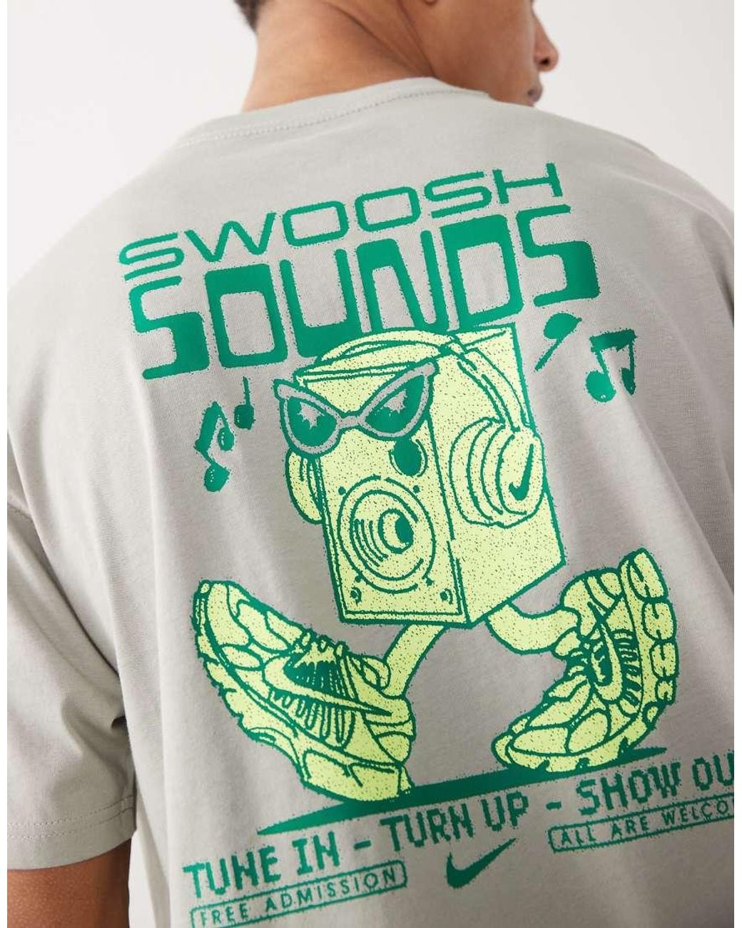 Nike Green Swoosh Sounds Backprint T-shirt for men