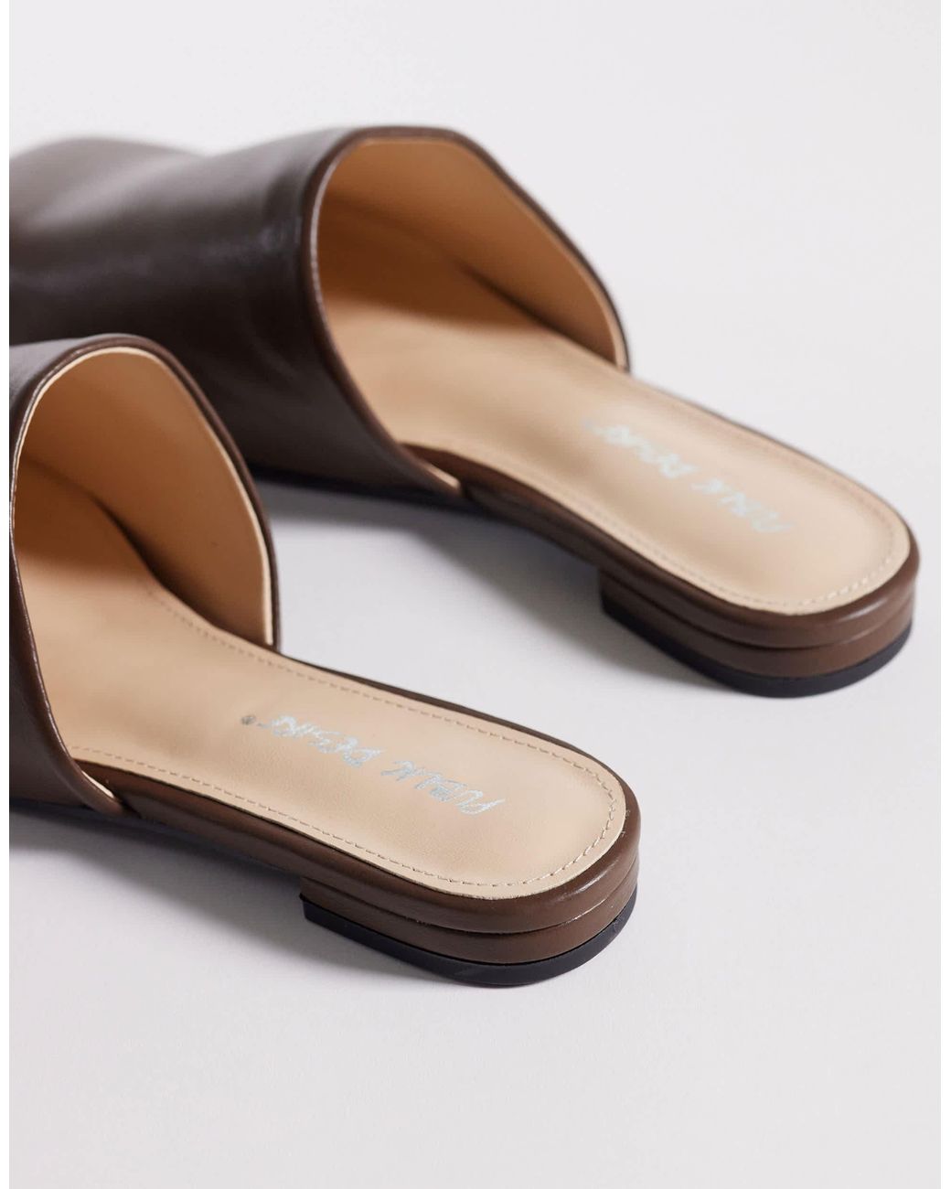 Public Desire Brown Emmi Flat Mules