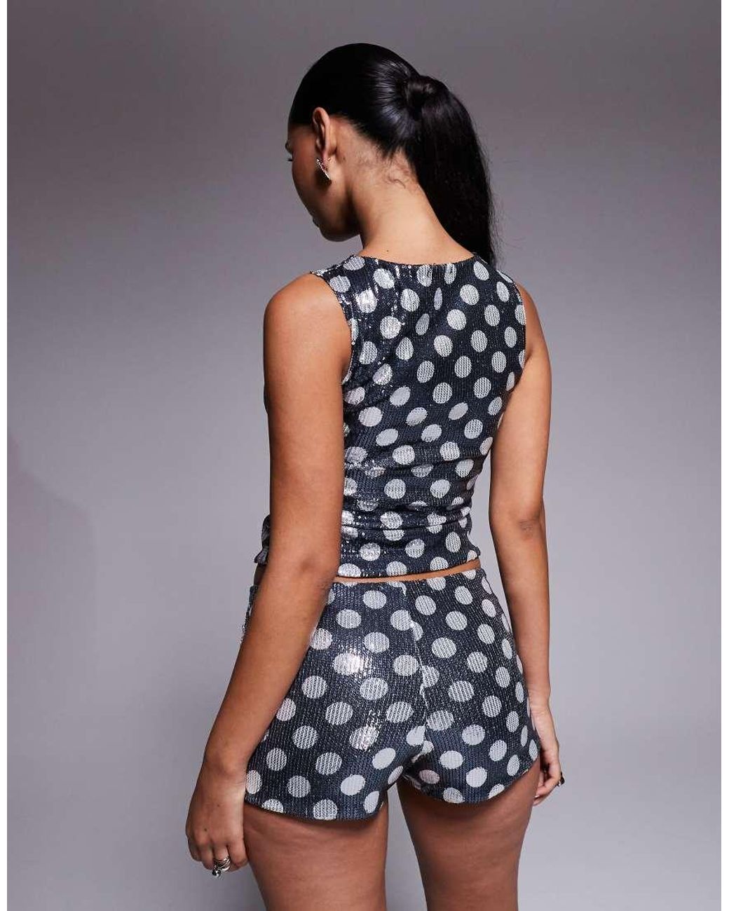 Kaiia Blue Exclusive Sequin Hot Pants Co-Ord