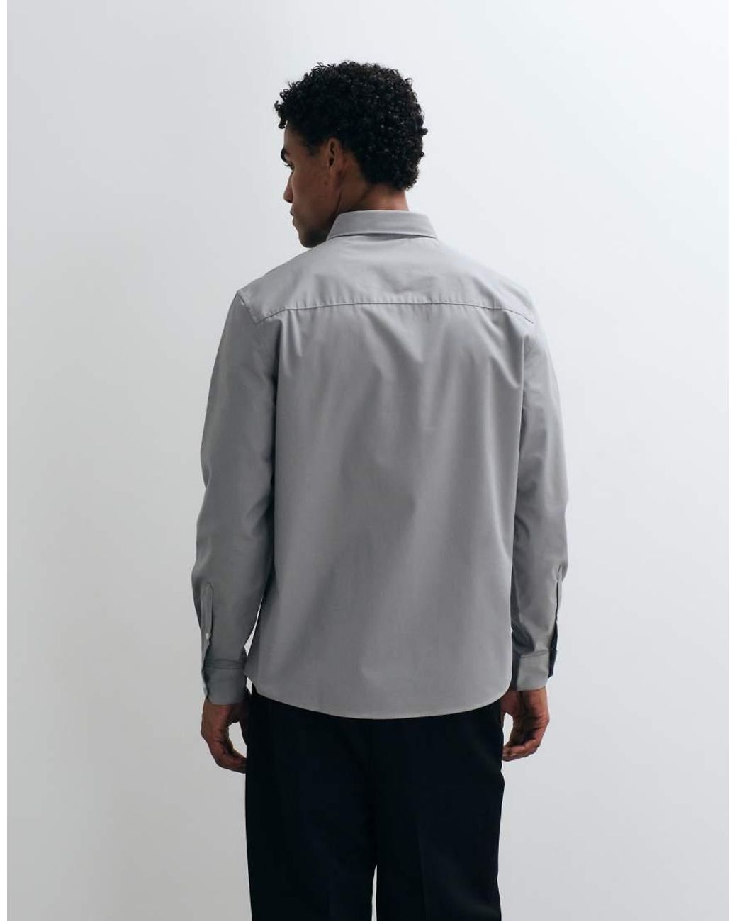 ASOS Gray Regular Fit Smart Shirt for men