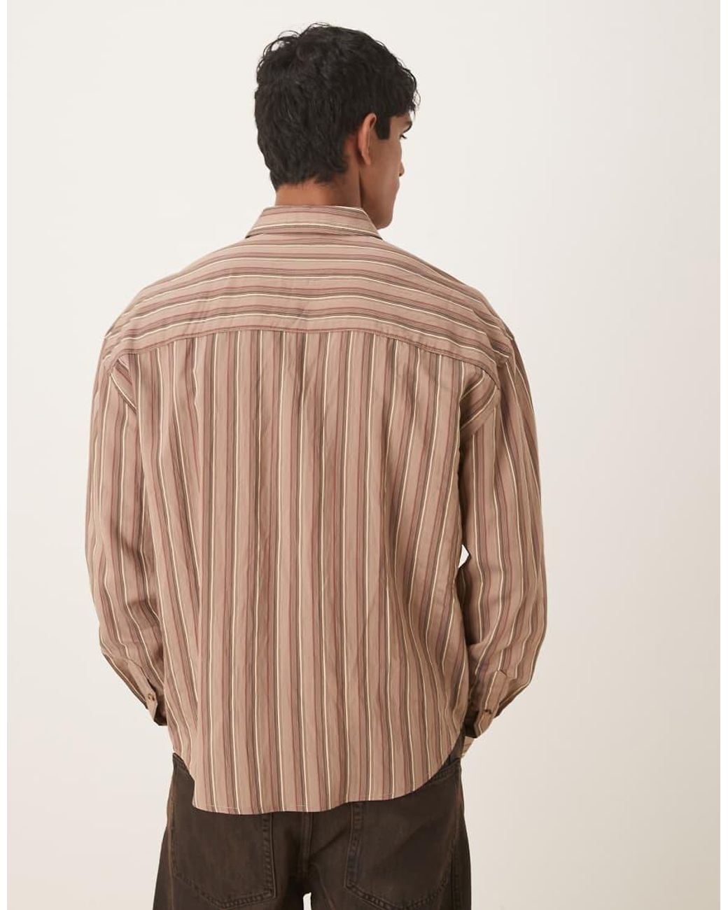 ASOS Natural 90s Oversized Shirt for men