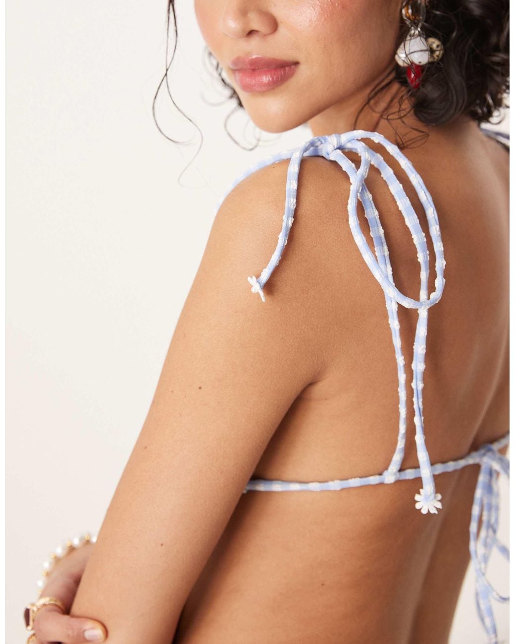For Love & Lemons Blue Bay Bikini Top Co-Ord