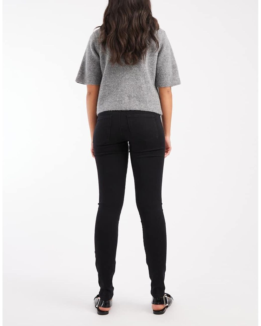 Vaqueros Negros De Corte Pitillo Y Talle Alto Royal De ONLY de color Black