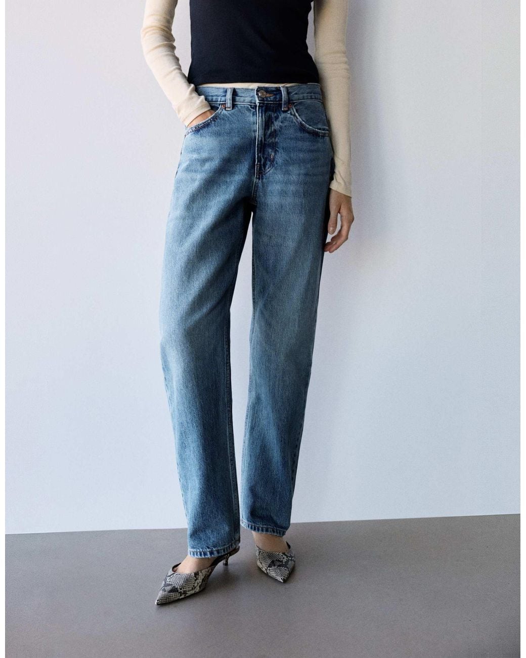 Pull&Bear Blue – gerade geschnittene jeans