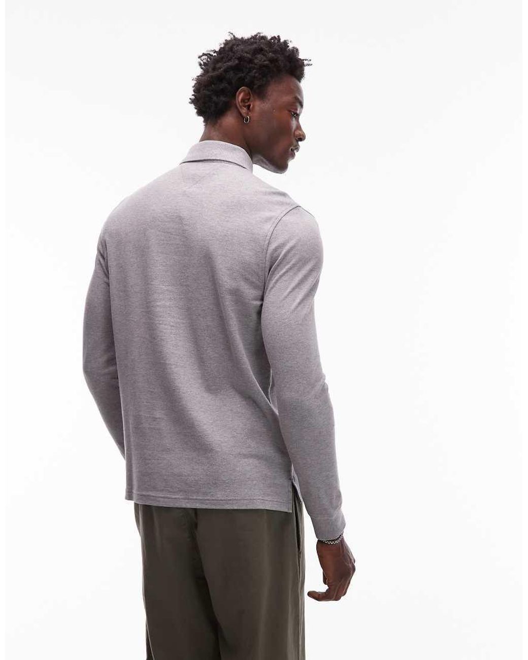 Tommy Hilfiger Gray 1985 Regular Fit Long Sleeve Polo Shirt for men