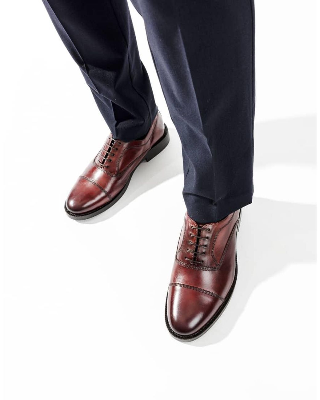 Base London Purple Roma Toe Cap Shoe for men
