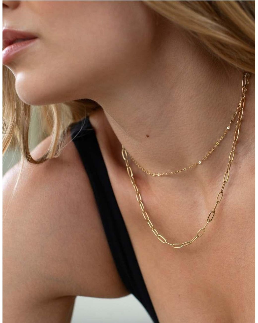 D.Louise Natural Waterproof Tarnish-Free Paperclip Waterpoof Necklace