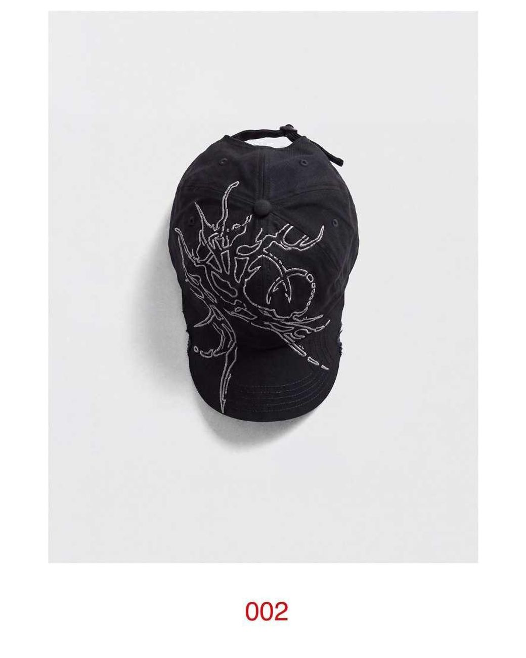 Bershka Black Print Cap for men