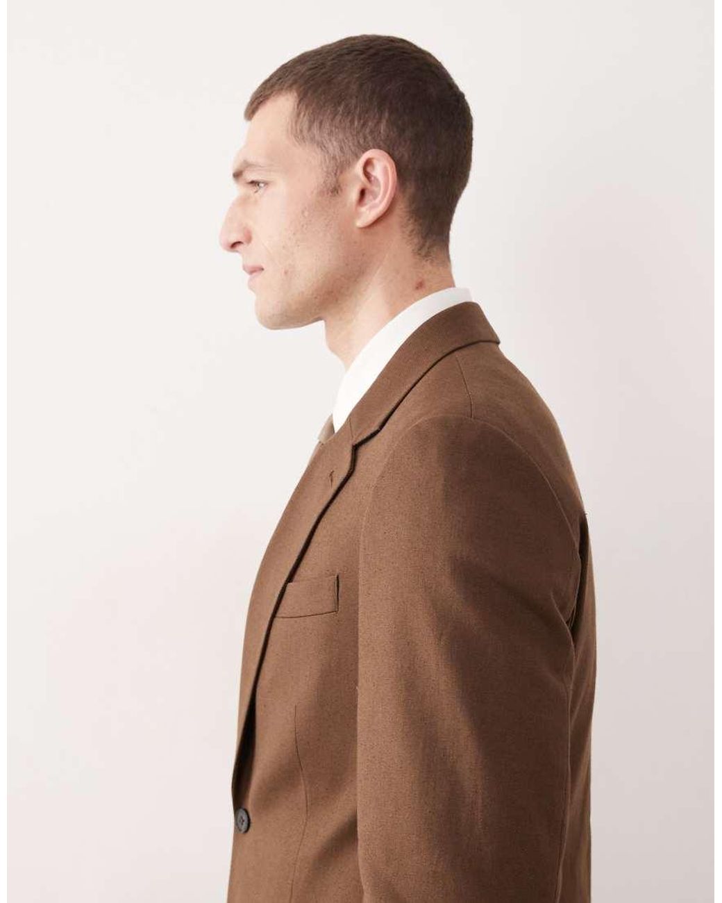ASOS Brown Skinny Suit Jacket for men