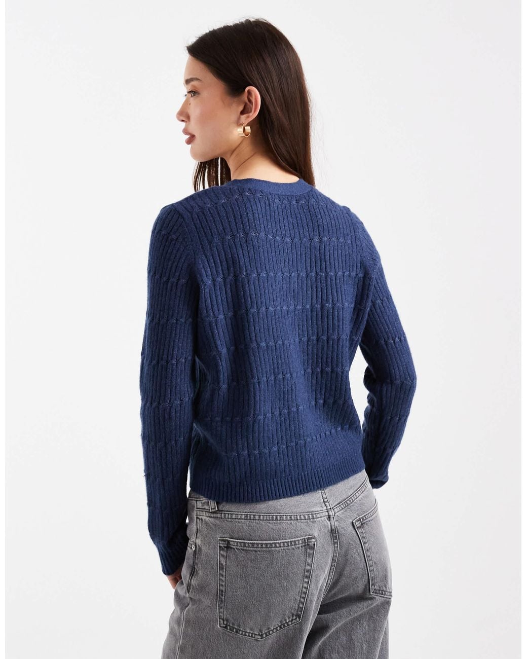 ONLY Blue V-neck Cardigan