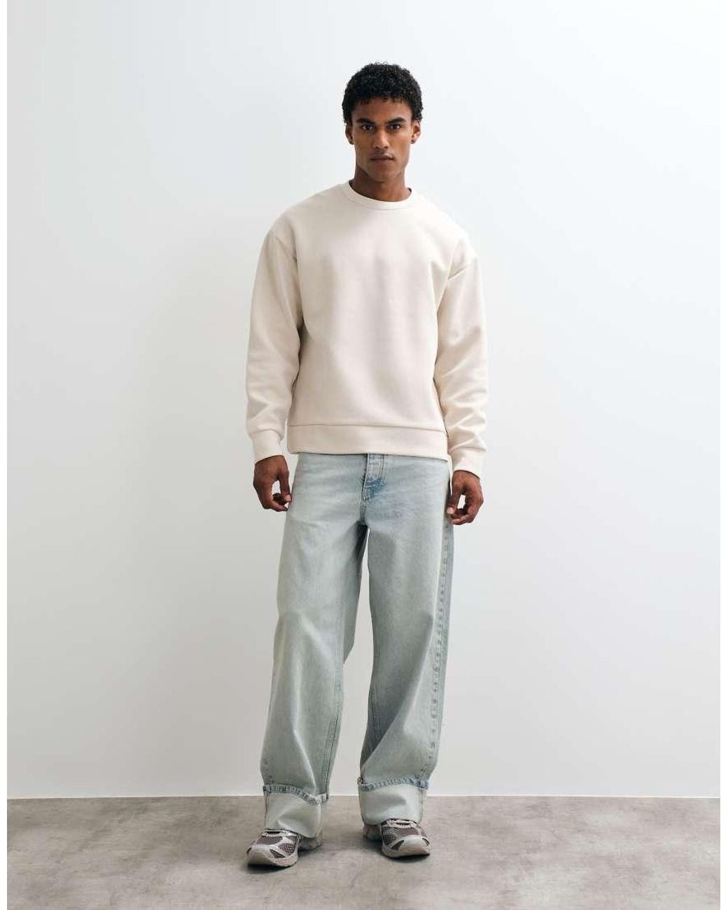 Jack & Jones Natural Oversized Heavy Weight Sweatshirt for men