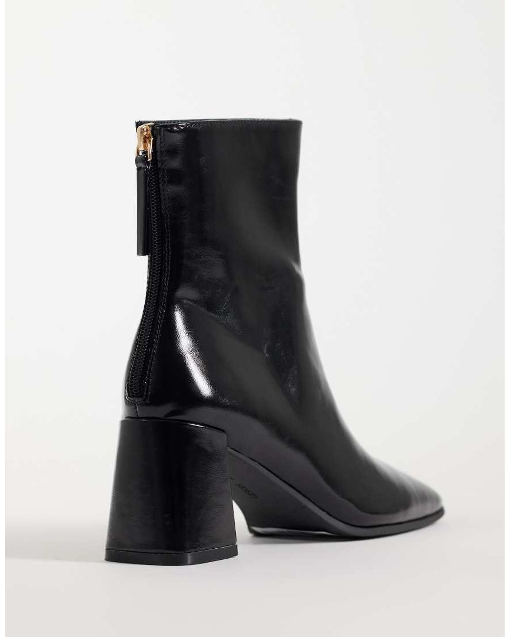 ASOS Black Rafe Block Heel Ankle Boots