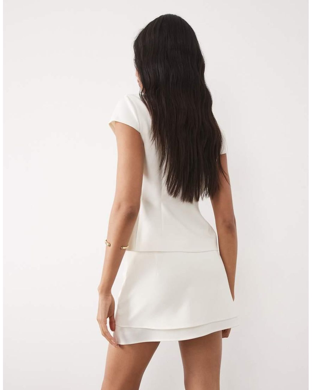 ASOS White Tailored Wrap Mini Skort