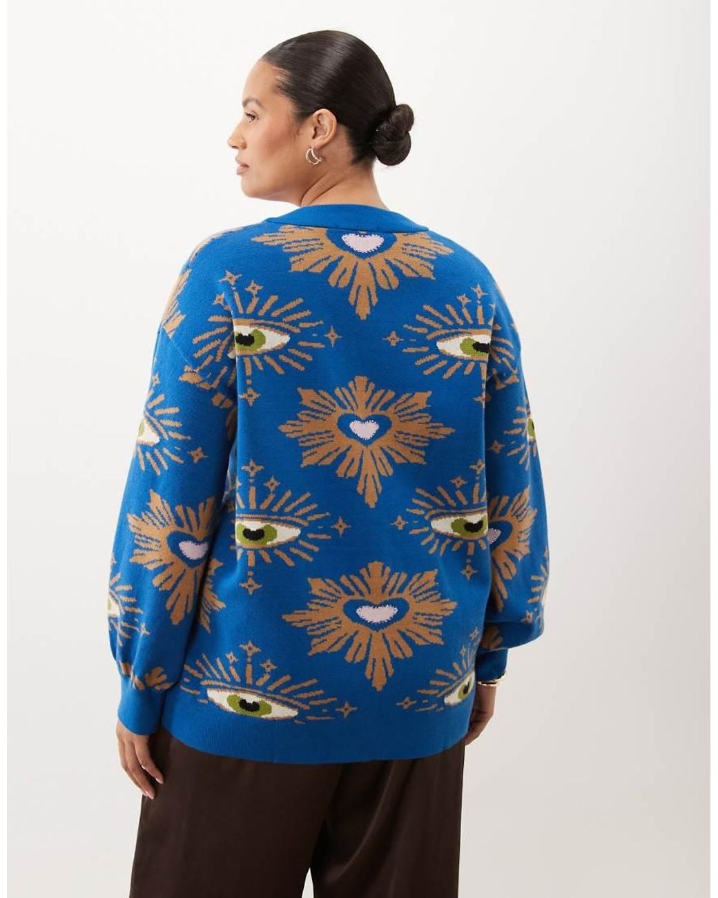 Never Fully Dressed Blue Knit V Neck Longline Cardigan