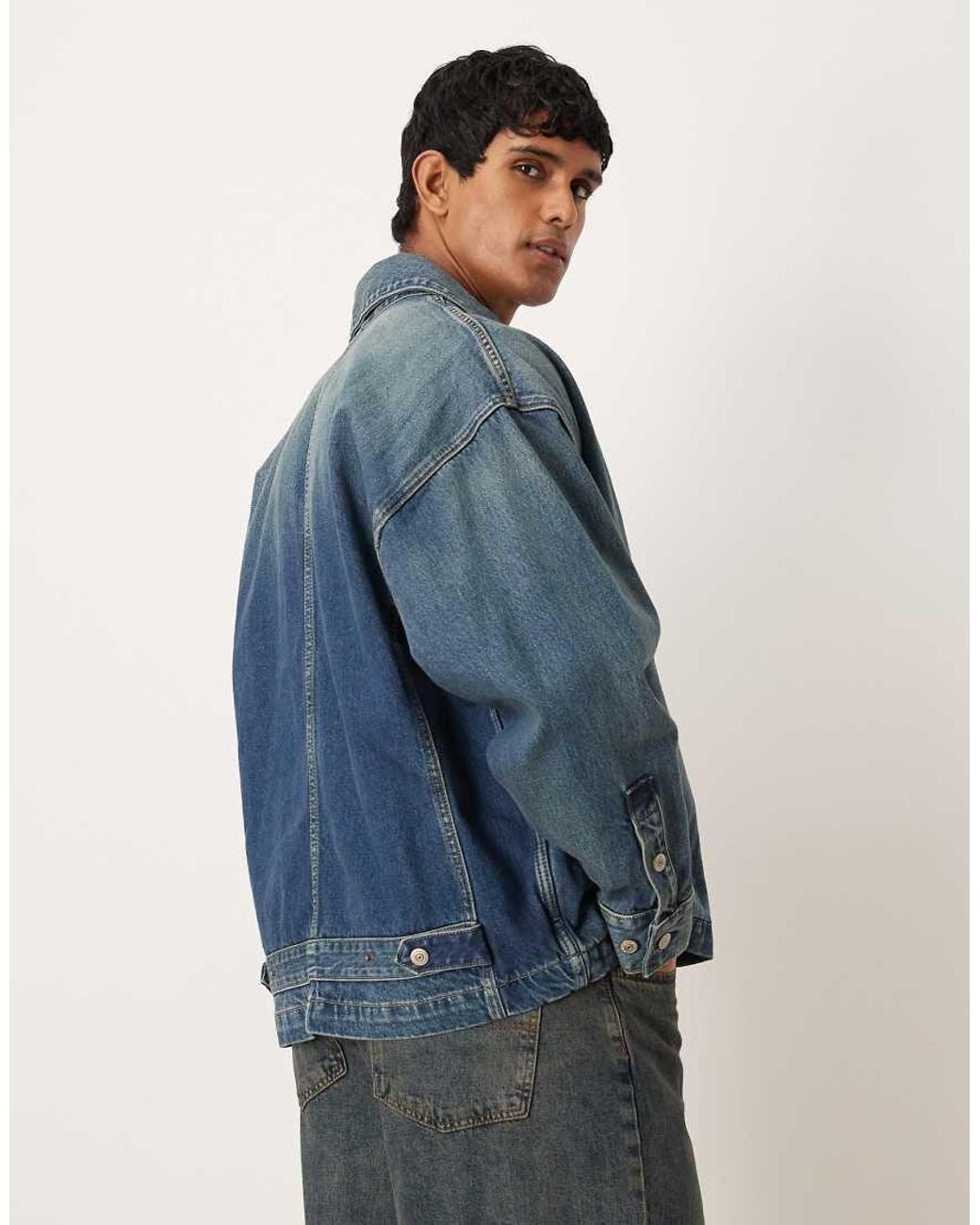 Calvin Klein Blue Oversized Denim Jacket for men