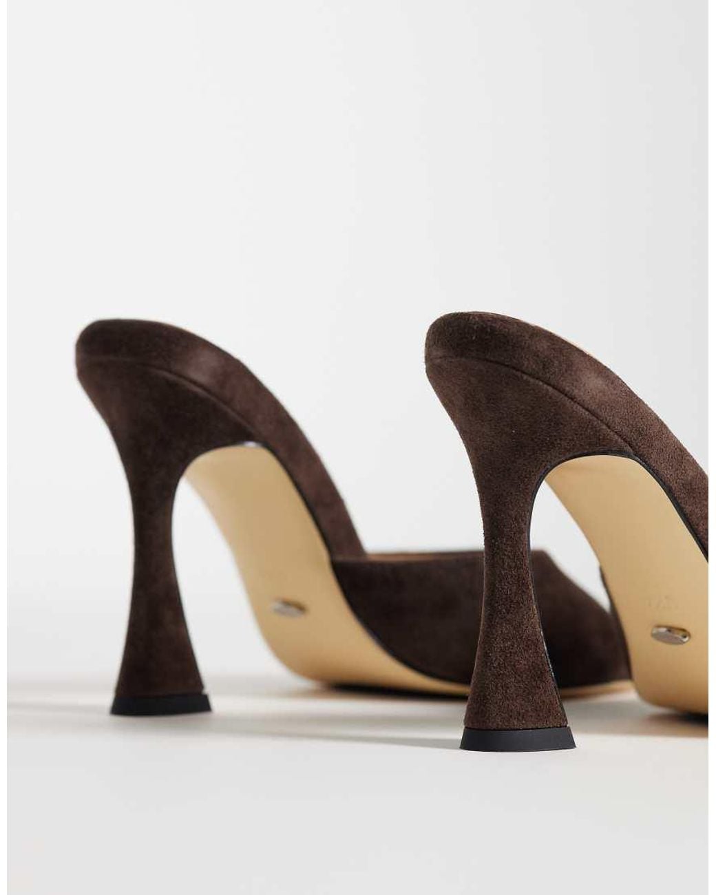 Tony Bianco Brown Victoria Heeled Mule Sandals