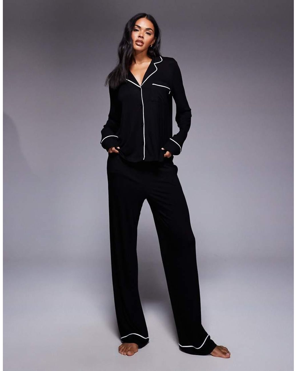 DKNY Blue Top And Pant Pyjama Set