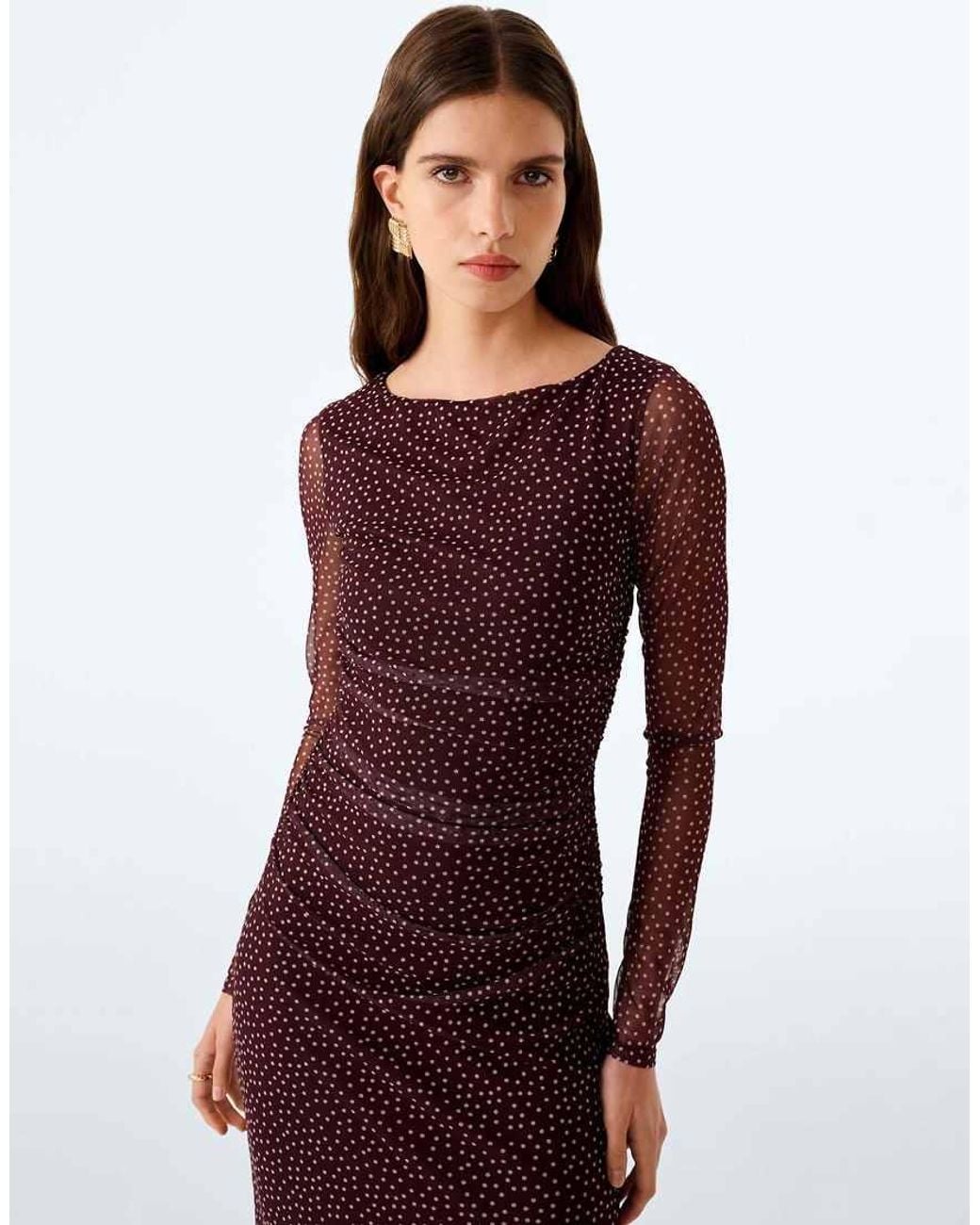 OMNES Red Hollis Polka Dot Maxi Dress