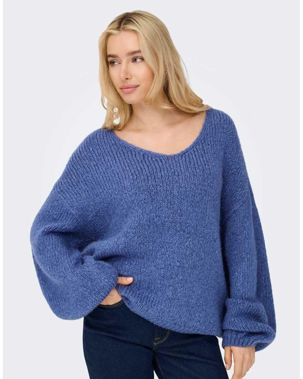 Jdy Blue Knitted Pullover
