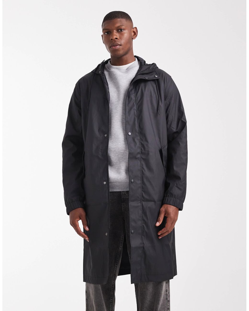 ASOS Blue Longline Windbreaker for men