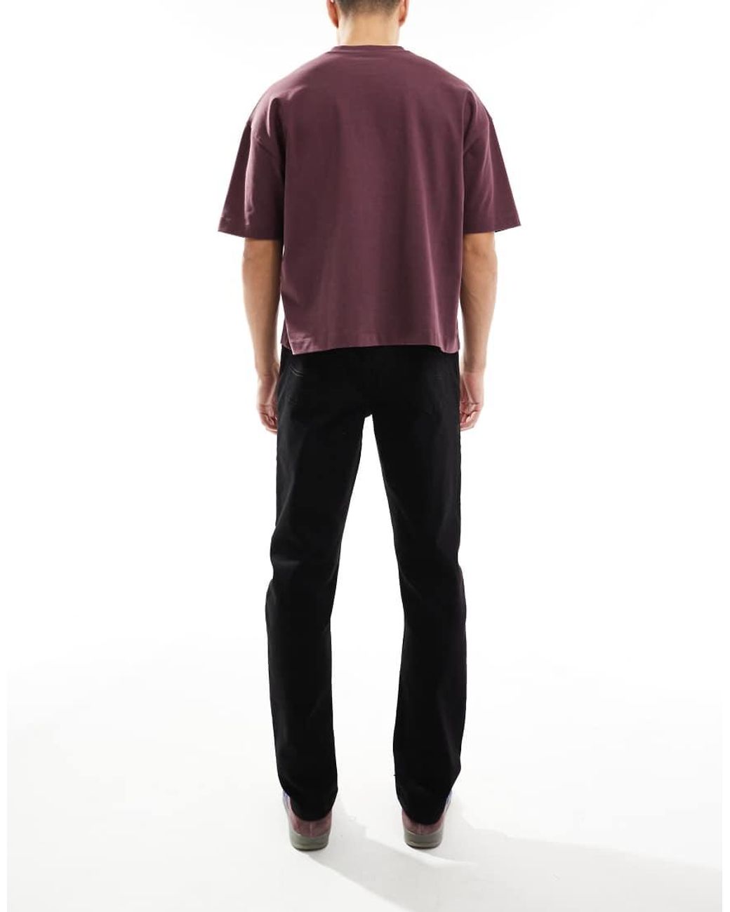Threadbare Red Straight Fit Jeans for men
