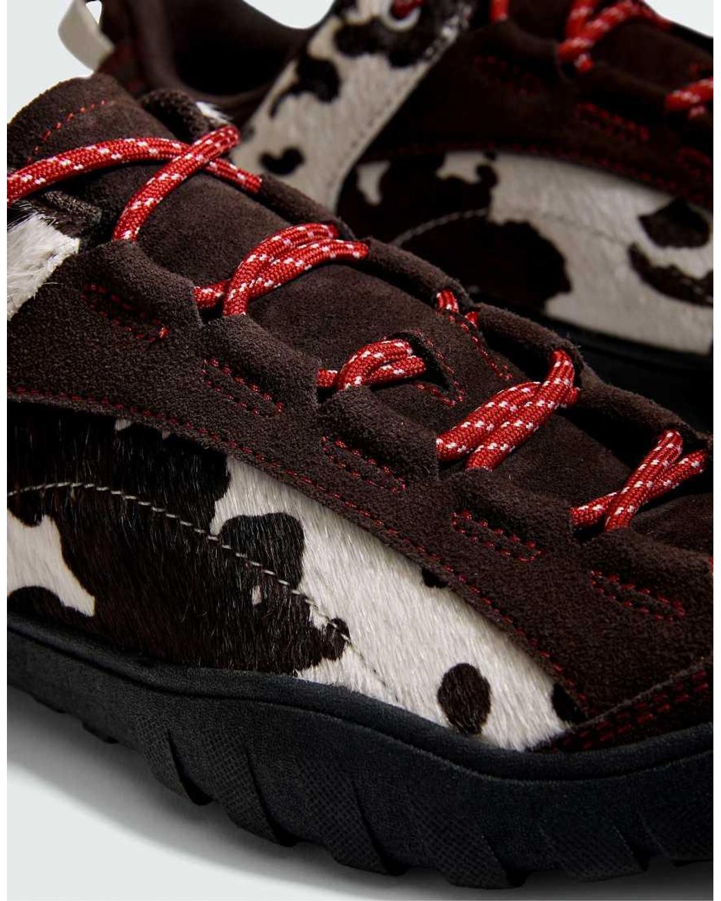 Oysho Black Animal Print Trainers