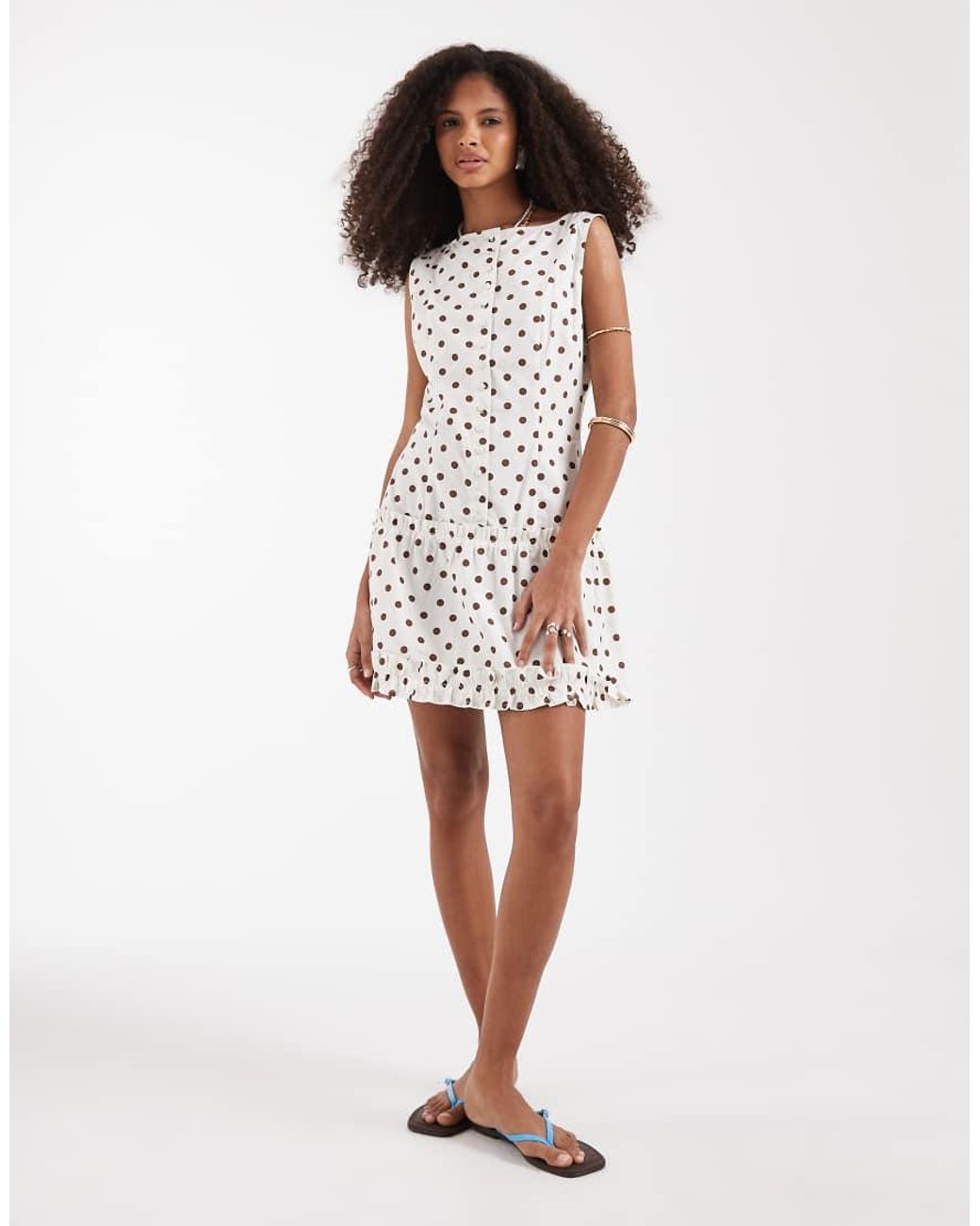 Neon Rose White Button-up Mini Dress