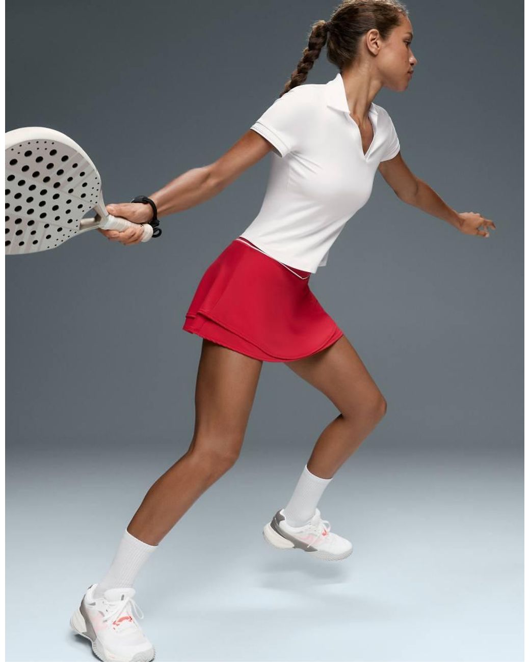 Oysho Red Comfortlux High-Rise Piping Mini Skirt