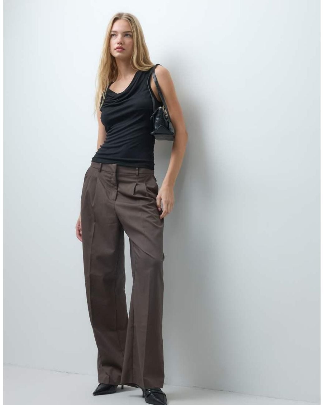 Vero Moda Black Sleeveless Waterfall Top
