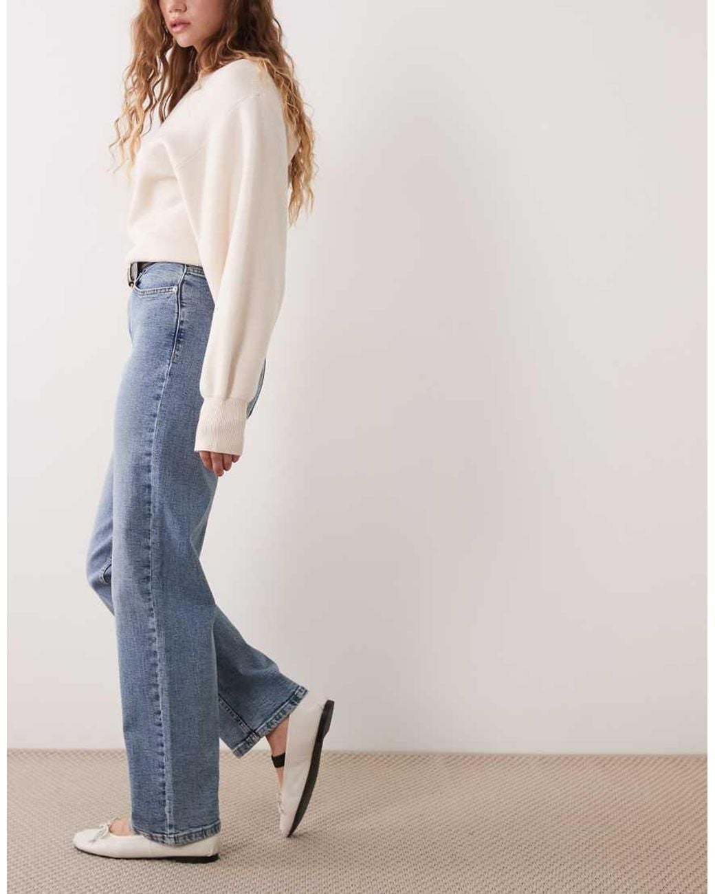 Miss Selfridge Blue Straight Leg Jeans