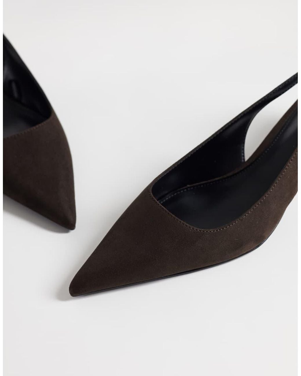 Mango White Low Heeled Slingback Court Shoe