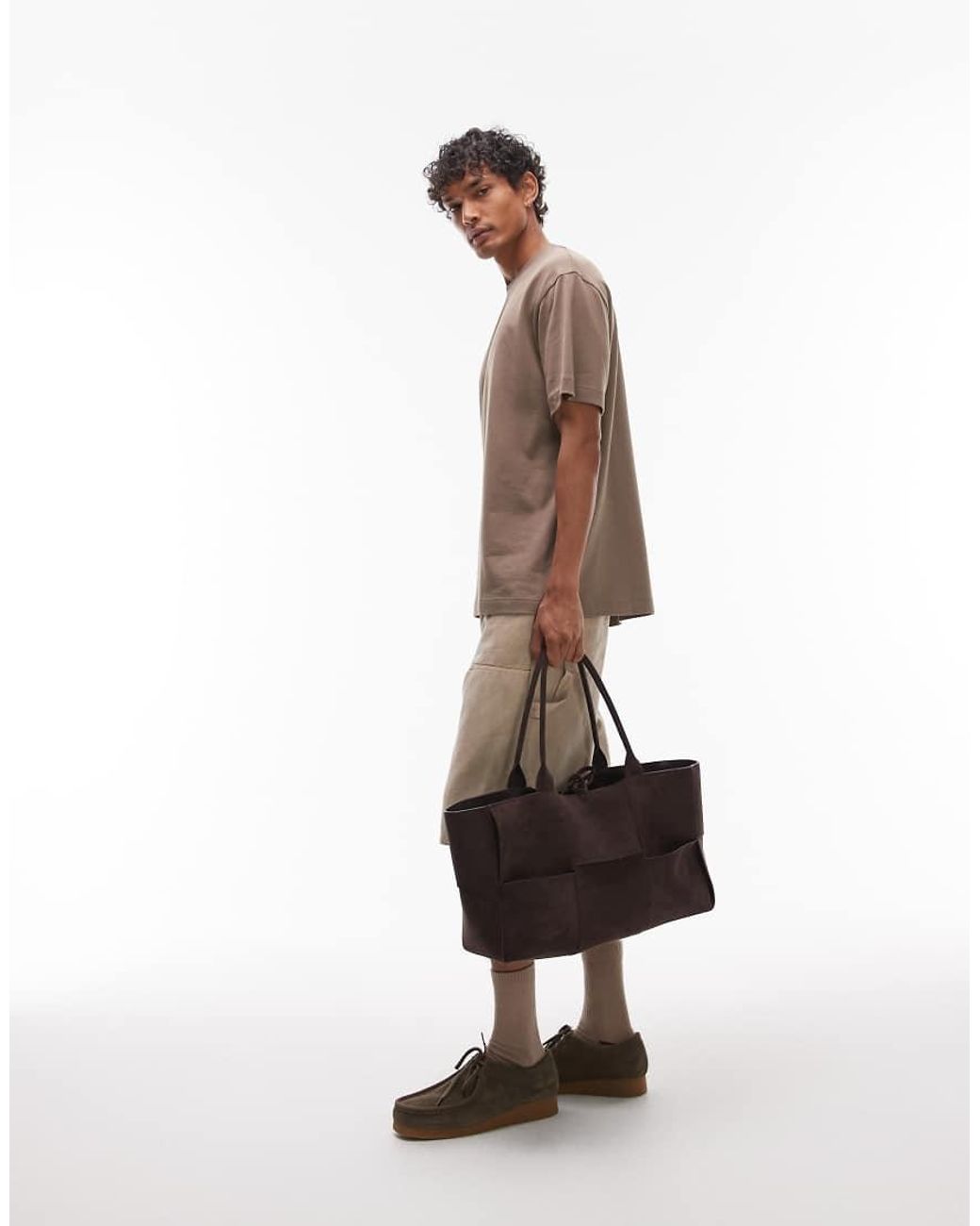 Topman Brown Relaxed Fit T-shirt for men