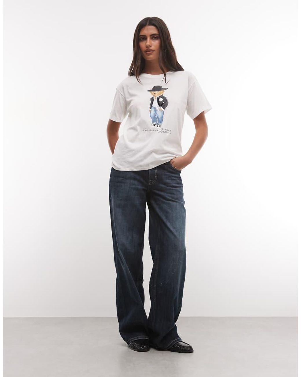 Polo Ralph Lauren White Holiday Bear Print T-Shirt