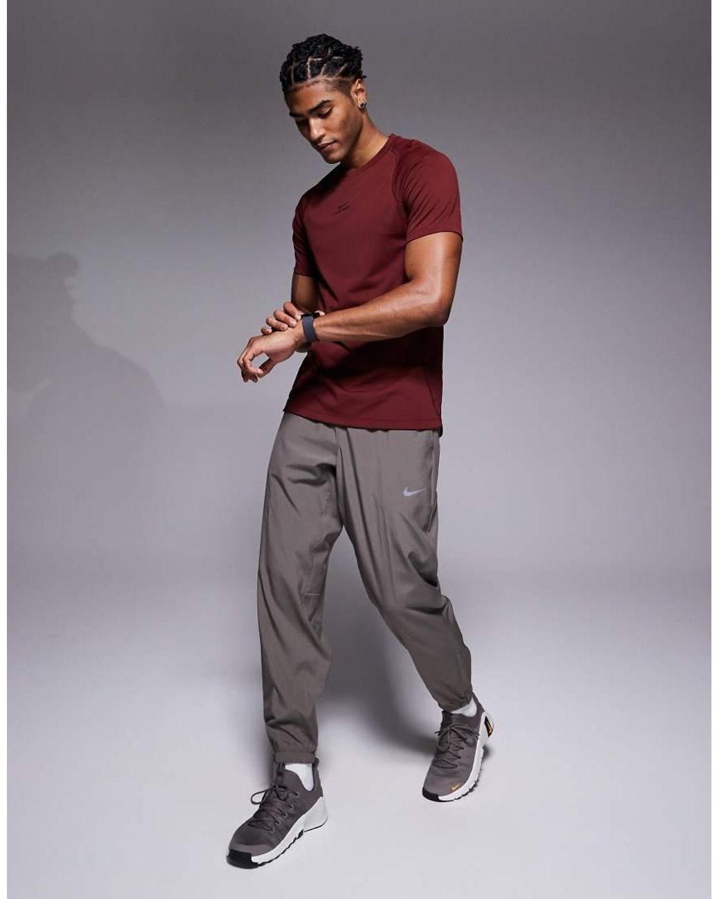Nike Red Pro Dri-Fit Muscle Fit T-Shirt for men