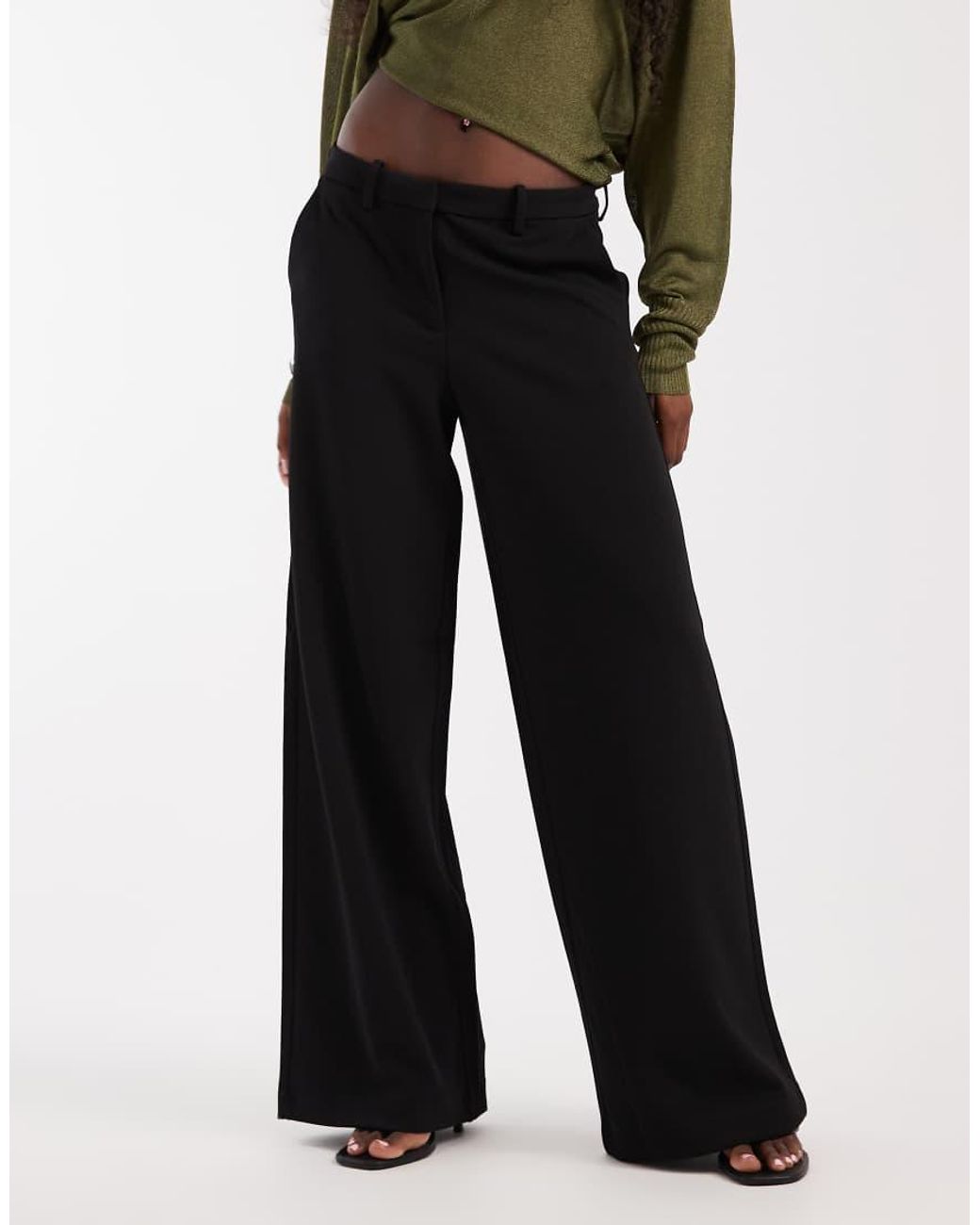 Vero Moda Black Wide Leg Tailored Trouser