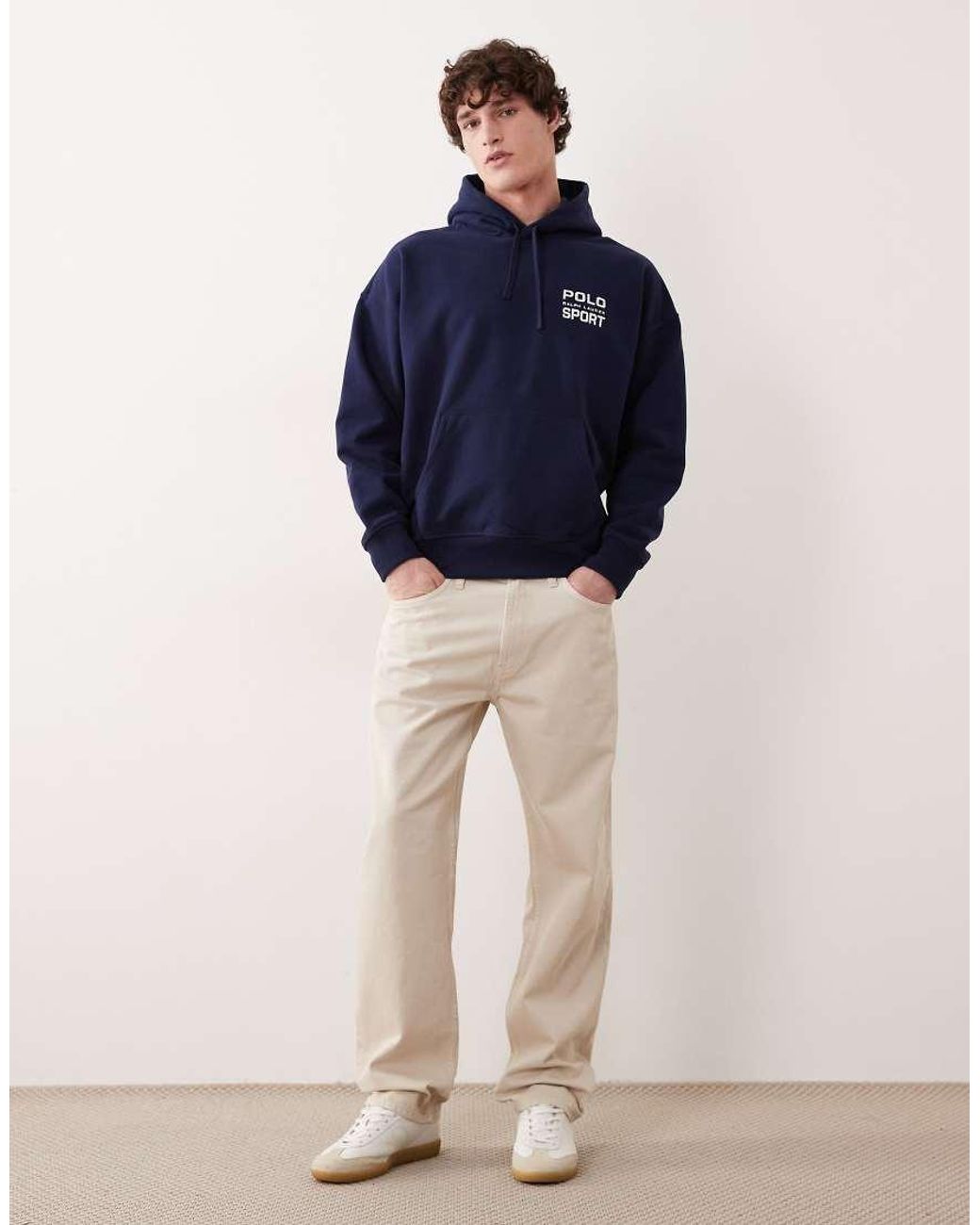 Polo Ralph Lauren Blue Sport Relaxed Fit Back Print Hoodie for men