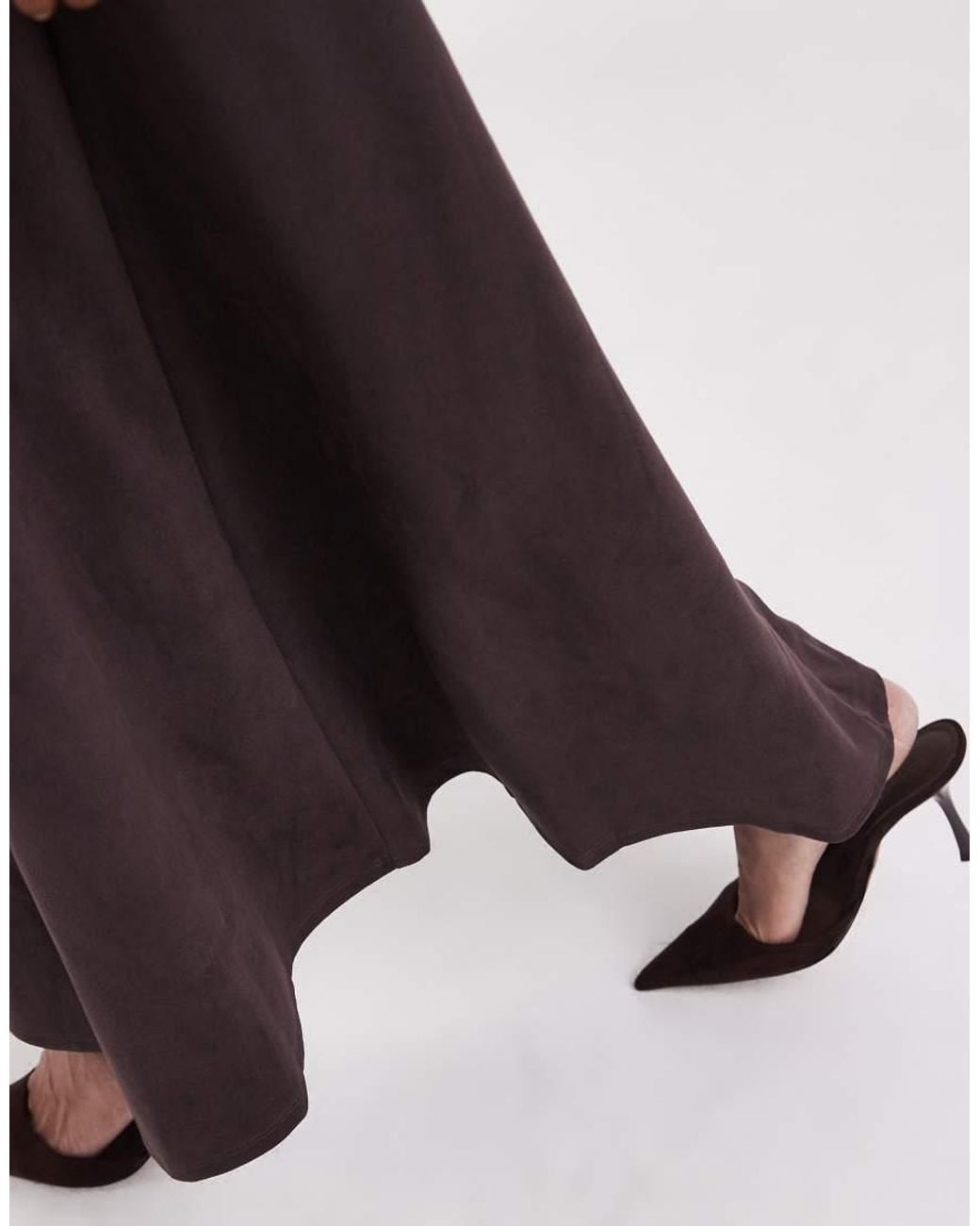 ONLY Purple Faux Suede Maxi Skirt