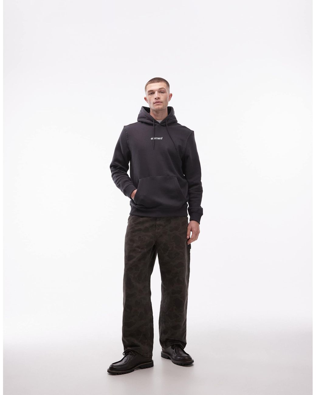 Sweat à capuche imprimé au dos Element pour homme en coloris Blue