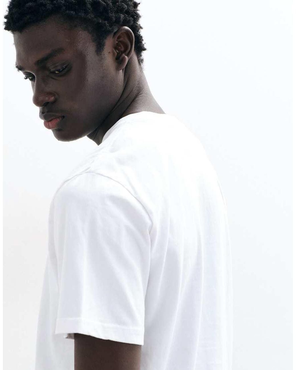 Hollister White Heavyweight Relaxed Fit T-shirt for men