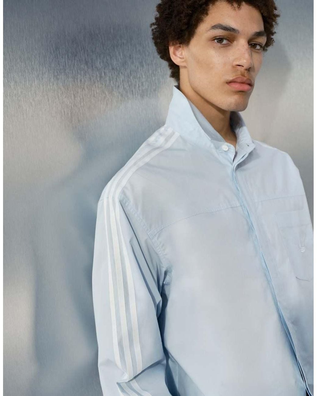 adidas Originals x ASOS Blue Oversized Shirt for men