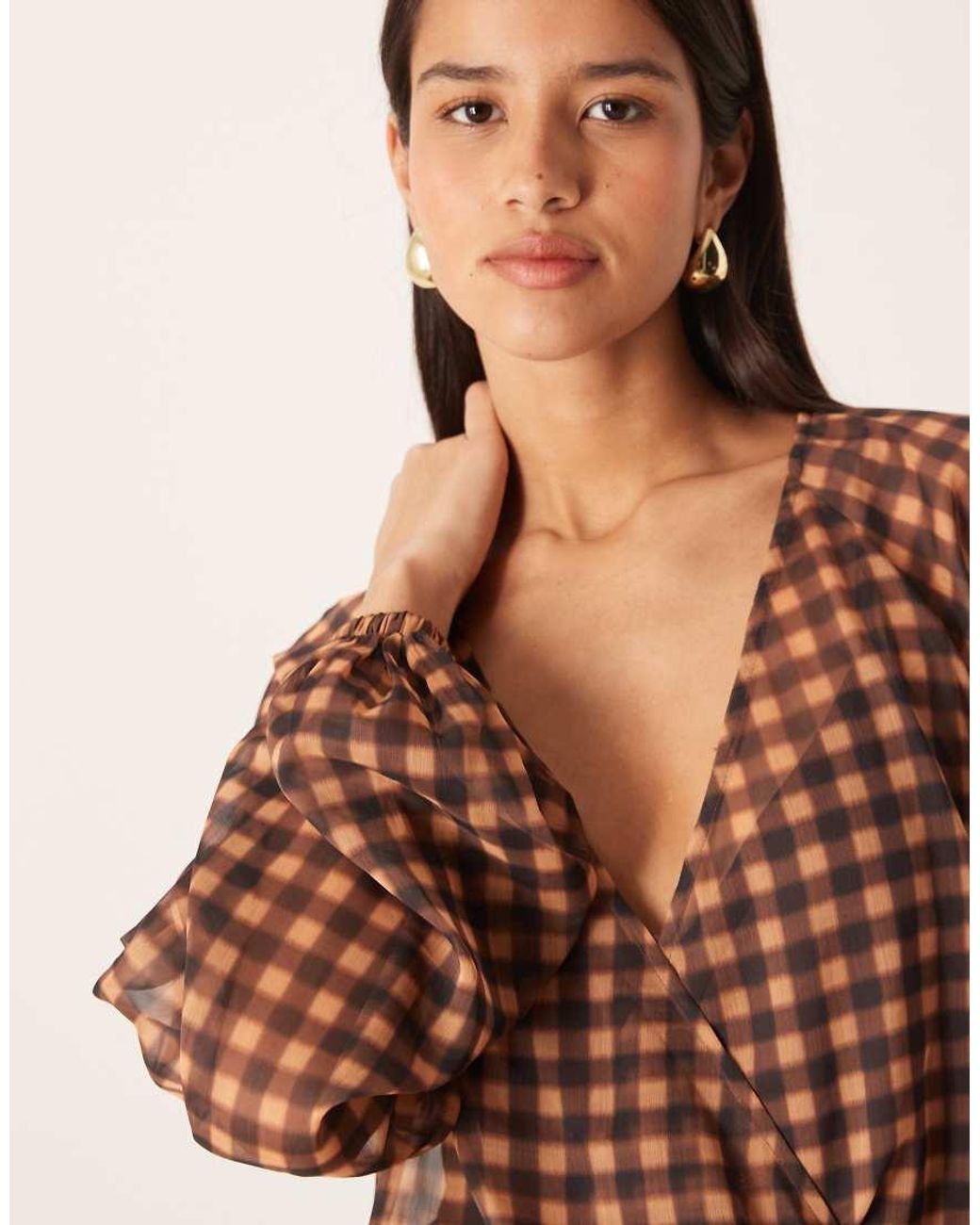 ASOS Natural Wrap Maxi Dress