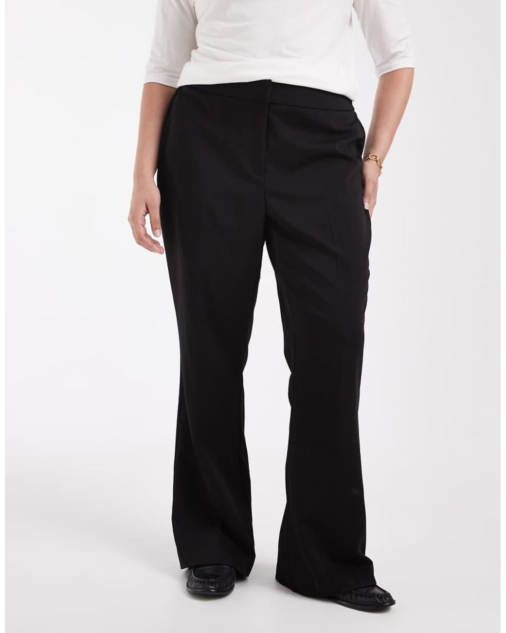 Vero Moda White High Waist Pull-on Flared Pants