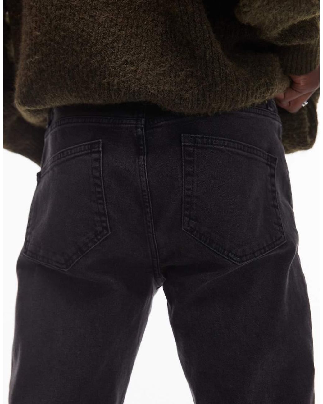 Topman Black Stretch Skinny Jeans for men