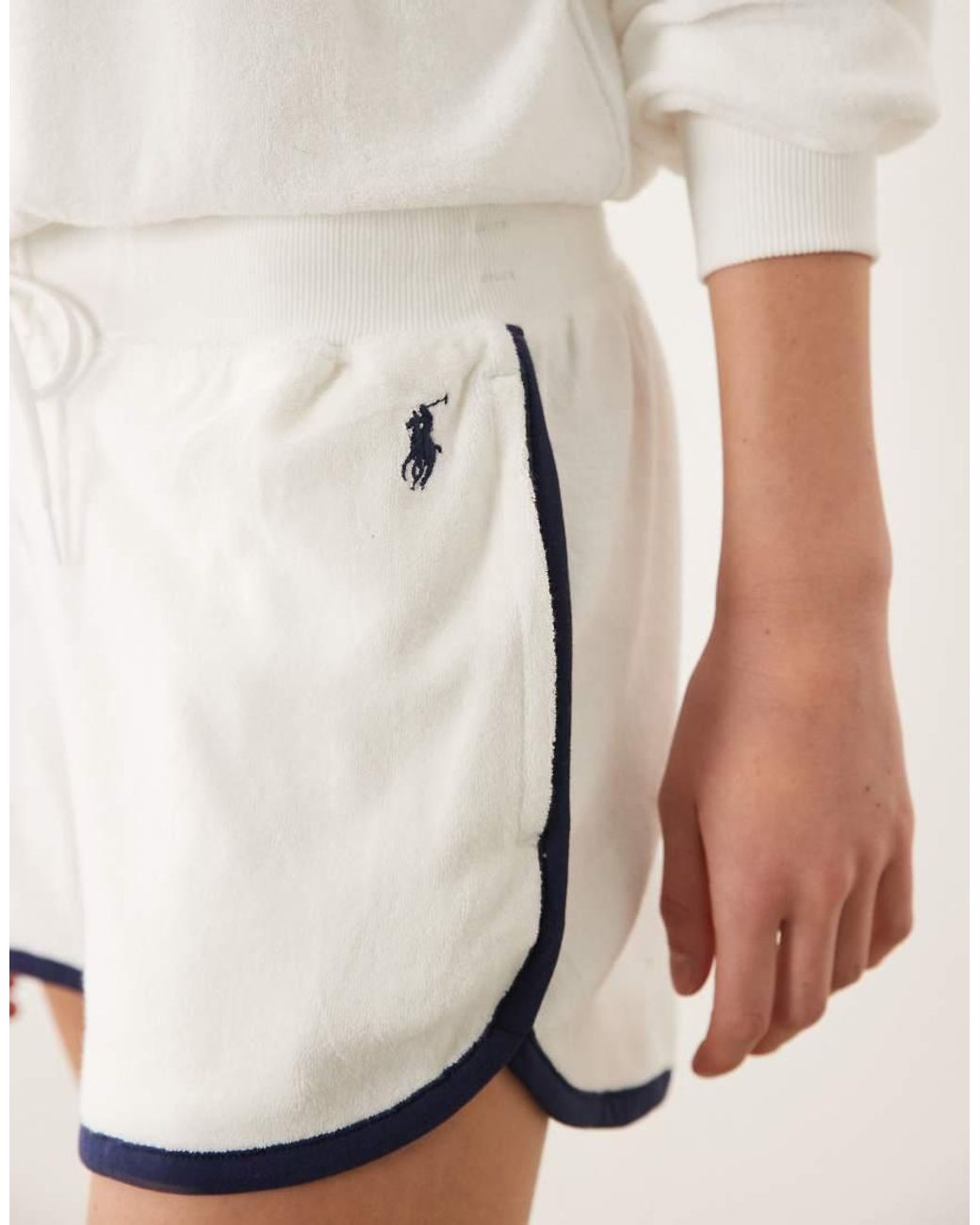 Polo Ralph Lauren White Knit Sport Shorts