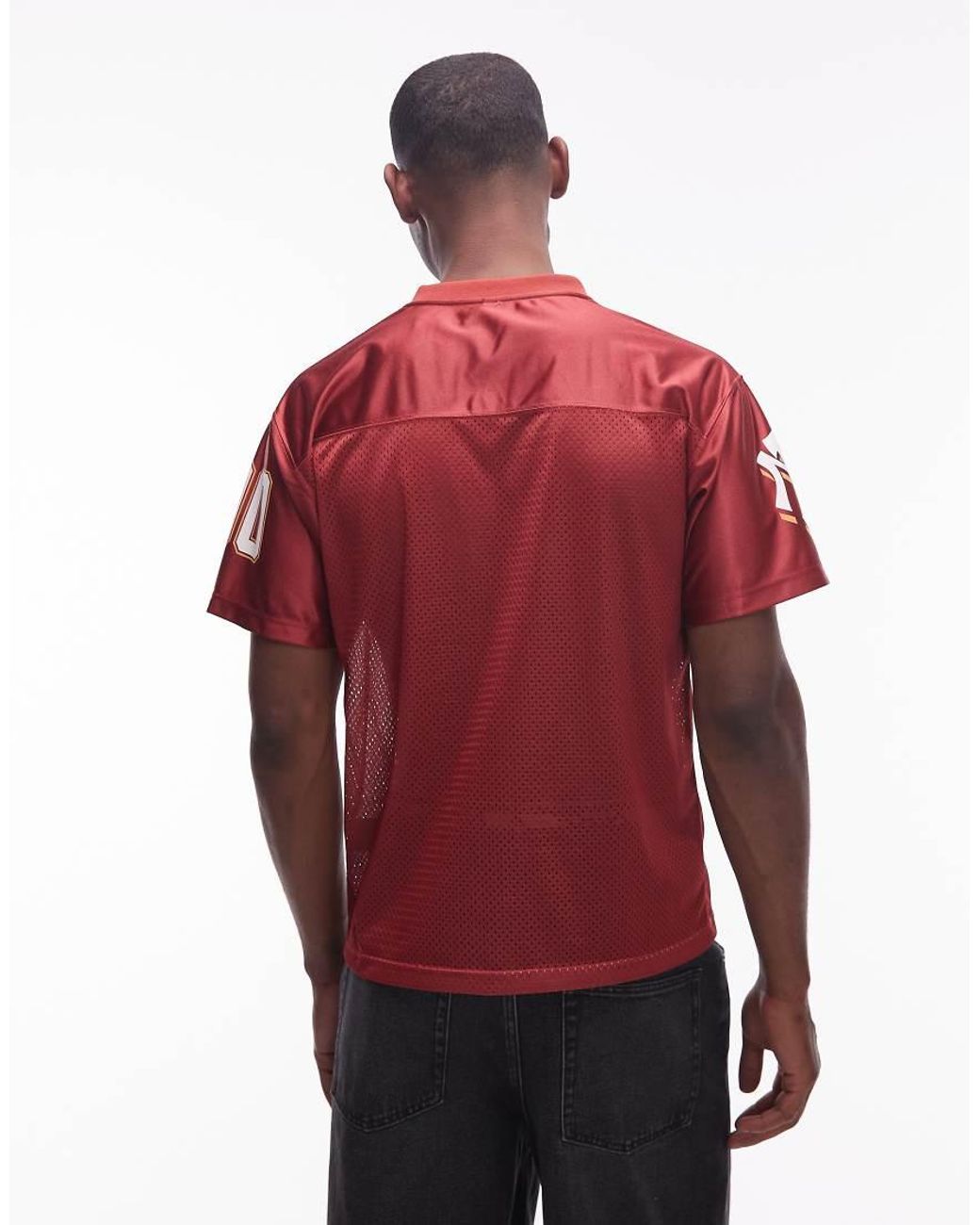 No Problemo Red Large Motif Sports Jersey for men